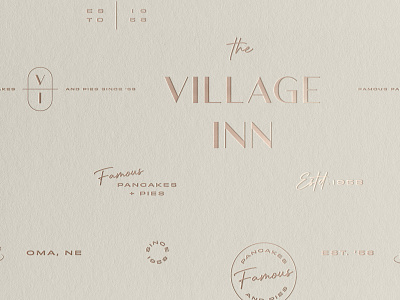 Village Inn Brand Suite branding design graphic design logo typography