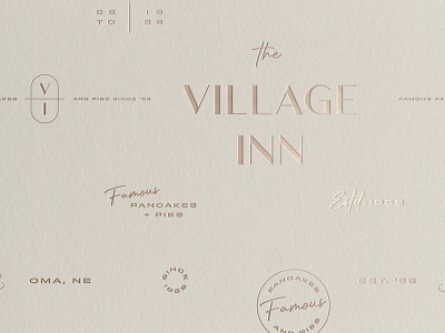 Village Inn Brand Suite branding design graphic design logo typography