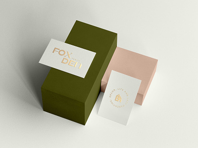 The Fox Family Den Logo Variations branding logo