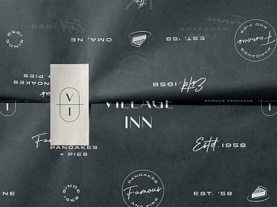 Village Inn Branding brand design branding design logo typography