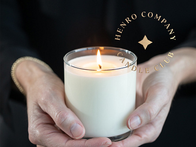 HENRO Company Candle Club branding graphic design logo