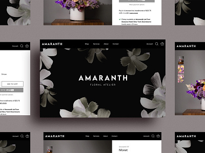 Amaranth Floral Atelier Website Design ecommerce website graphic design ui website design