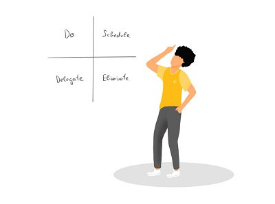 Eisenhower Matrix — How to Prioritise and Master Productivity article blog design education flat illustration logo mindfulness minimalistic productivity