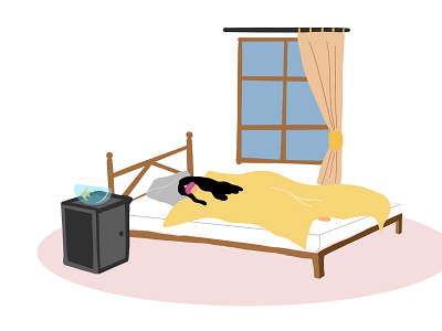 5 Ways To Sleep Better blog flat illustration productivity sleep