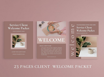 Client Welcome Packet Template canva client welcome packet