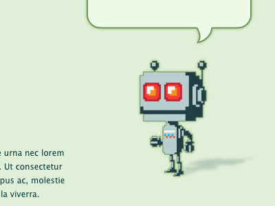 Robot character for website illustration mascott