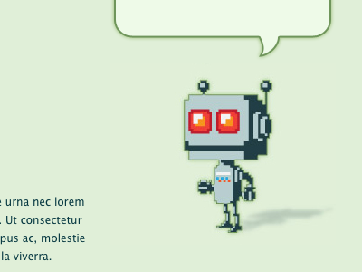 Robot character for website