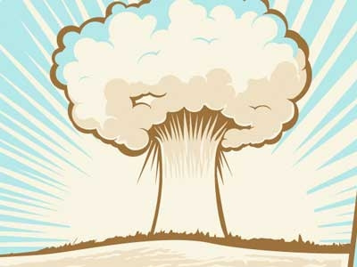 Nuke bombs explosion illustration illustrator nuke vector