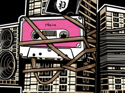 Tapes cassette illustration illustrator t shirt tapes vector