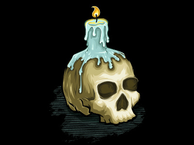 Candle Holder illustration illustrator skull vector