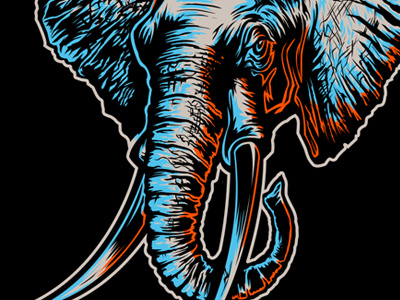 El Fant elephant illustrator vector