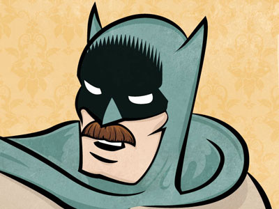 Batstache batman illustration illustrator mustache