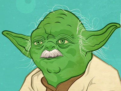 Yodstache illustration mustache star wars yoda
