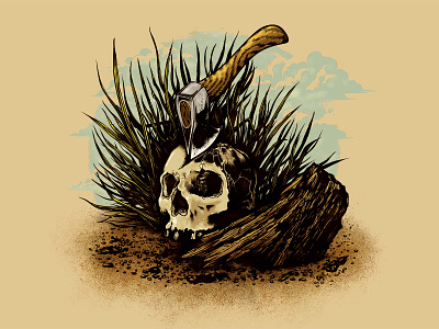 Prepare your hearts for Death's cold hand! axe battle dead death illustration illustrator skeleton skull skulls vector war warrior