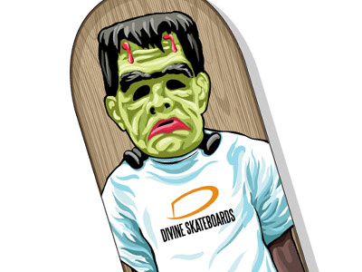 Frank design frankenstein illustration skateboard