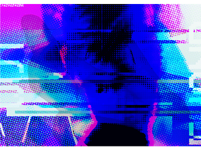 Version 1 glitch neon pixels