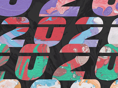 2020 2020 experimenting fonts paints textures