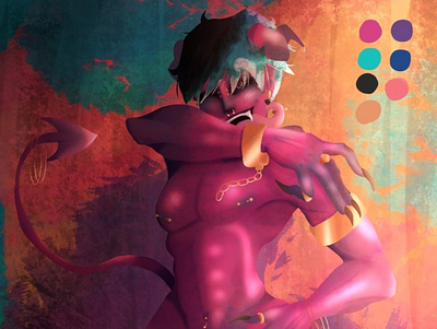 Demon Boy character character design dnd illustration oc originalcharacter