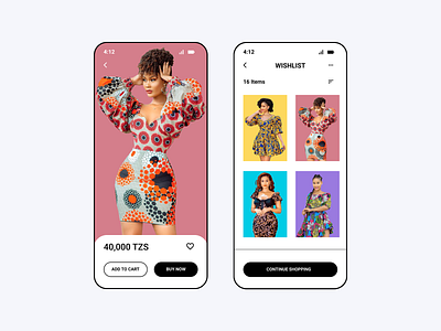 Mobile Application - Fashion Store africa concept design fashion mobile store tanzania ui uidesign ux uxdesign