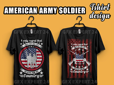 American Army Soldier T shirt Design