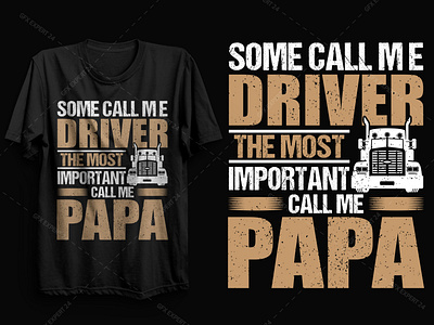 Papa Driver T shirt design