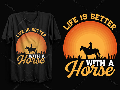 Horse T shirt design