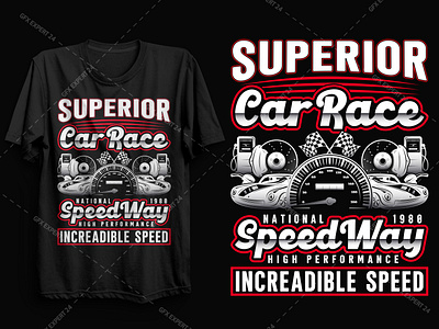 Racing Car T shirt Design