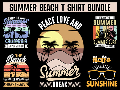 Summer Beach T shirt design Bundle