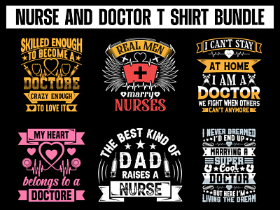 Nurse and Doctor T shirt design Bundle