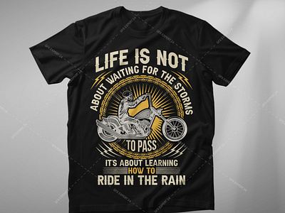 Life isn’t about waiting for the storm Motorcycle T-shirt desig design graphic design t shirt design tshirt