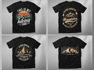 Hiking and Outdoor Adventure t shirt design Bundle