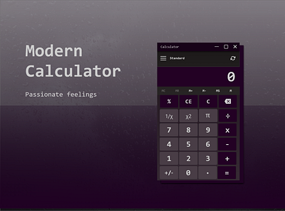 Passionate Feelings - Modern Calculator design ui ui design ux ux ui ux design