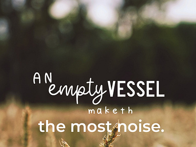 An empty vessel