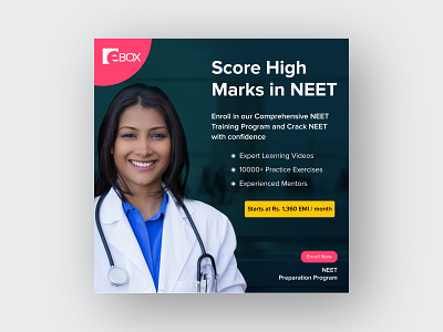Creative For Neet Coaching banner ads banner design banner design ideas branding coaching creatives doctor e box flyer design ideas illustration neet neet coaching poster neet training poster poster design typography ui
