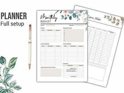 Monthly and Weekly Budget Planner, Agenda, Organizer. by Alez Design on  Dribbble