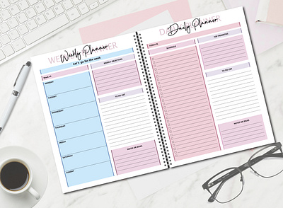 Daily Planner Weekly planner amazon kdp planners budget planners custom planner daily planner dated planner month planner planner ready for print printable planner undated planner weekly planner yearly planner