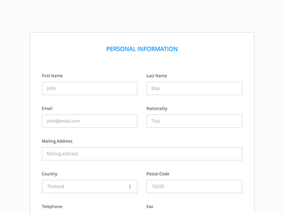 Registration Form ui ux web