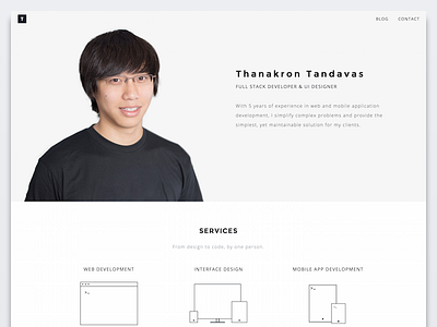 Tandavas Personal Website ui ux web