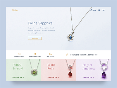 Jewelry Shopify Ecommerce Site UI Concept ecommerce shopify store ui web