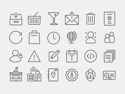 Airbnb Icons - Continued airbnb glyphs iconography icons suite travel web