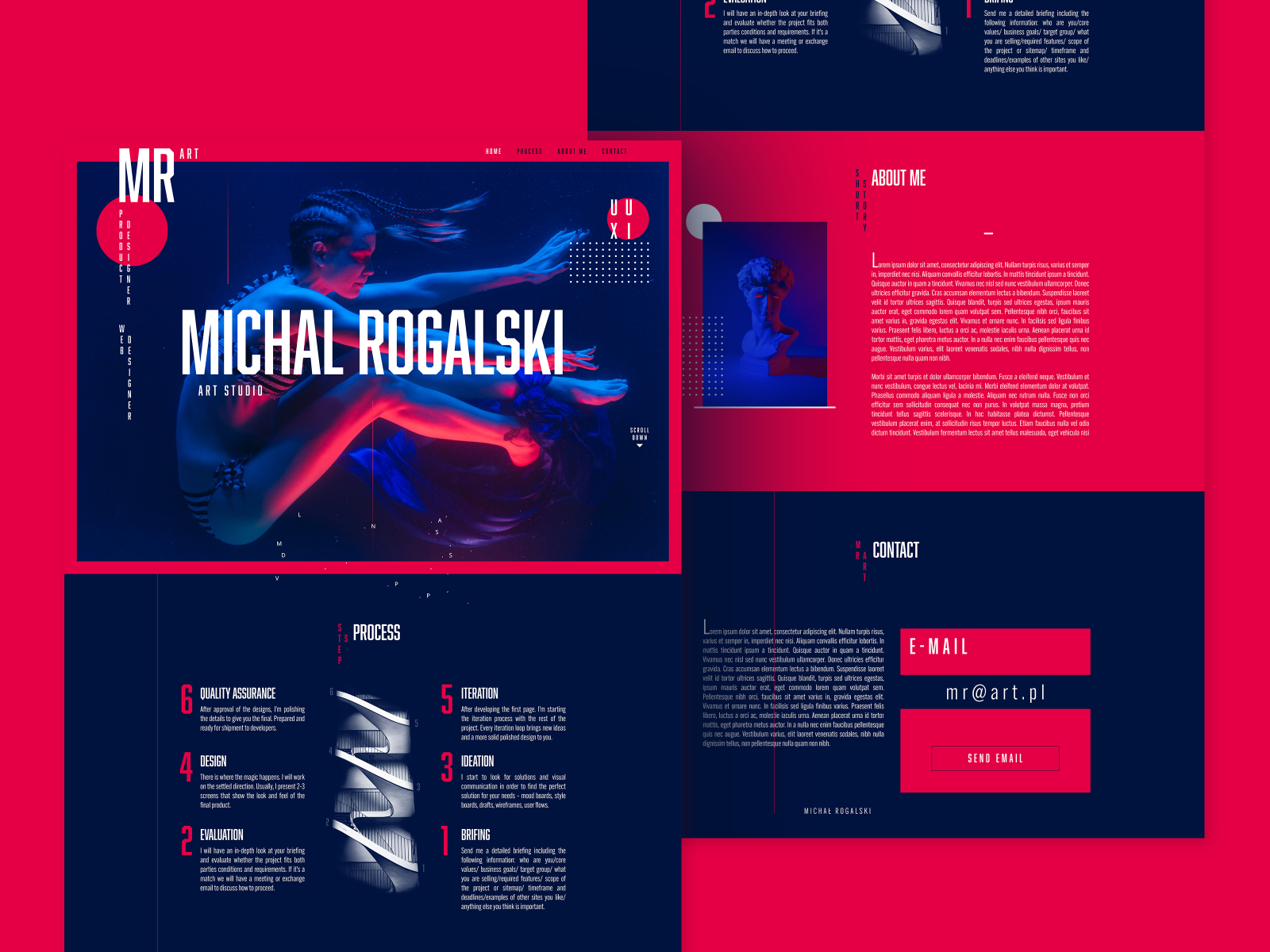 mr_art_portfolio_website_concept by Michał Rogalski on Dribbble