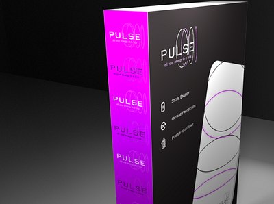 Brief 3 - Gold Pack Pulse Inverter 3d branding product design vector illustration