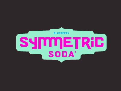 Billy Likes to Drink Soda asymmetric badge logo shield soda typeface