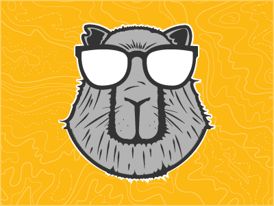 Party Animal capybara illustration party animal rat sunglasses vector