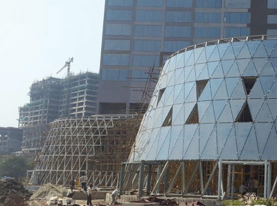 The Diagrid diagrid facade glass laminated double glass