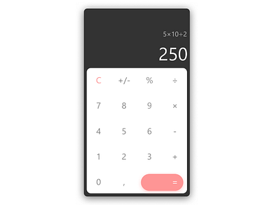 Calculator — Daily UI Challenge #004 calculator dailyui figma minimal ui