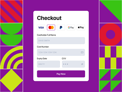 Credit Card Checkout Form 002 card creditcard dailyui design figma figmadesign form input ui ux