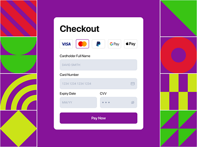 Credit Card Checkout Form