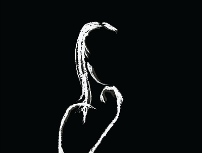 Girl Silhouette actress design digital illustration digital painting illustration minimal pen pencil sketch vector