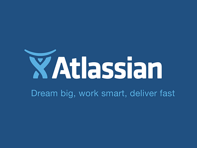Atlassian logo and tagline lockup varitation
